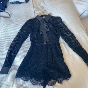 Parker Black Lace Romper